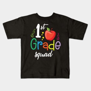 1st Grade Squad Teacher Student Happy Back To School Day Kids T-Shirt